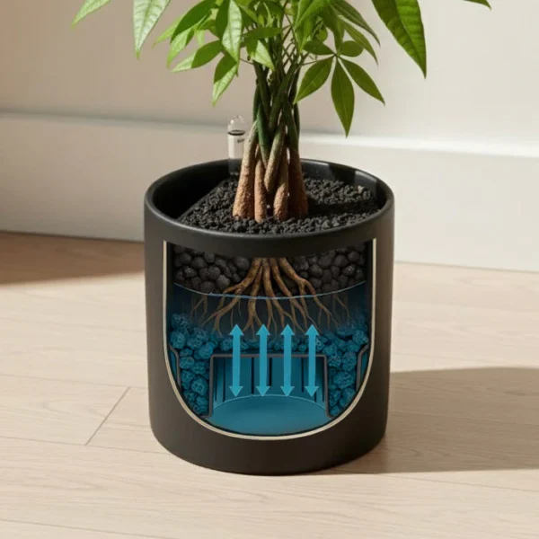 Self-watering Planter Pacific Black - Image 3